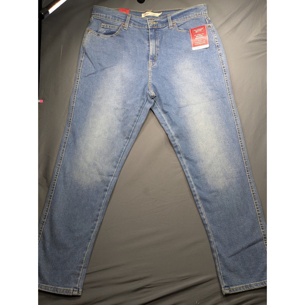 Levi Strauss Signature Vintage Mid Rise Boyfriend Jeans Blue Size 14 W32 NEW